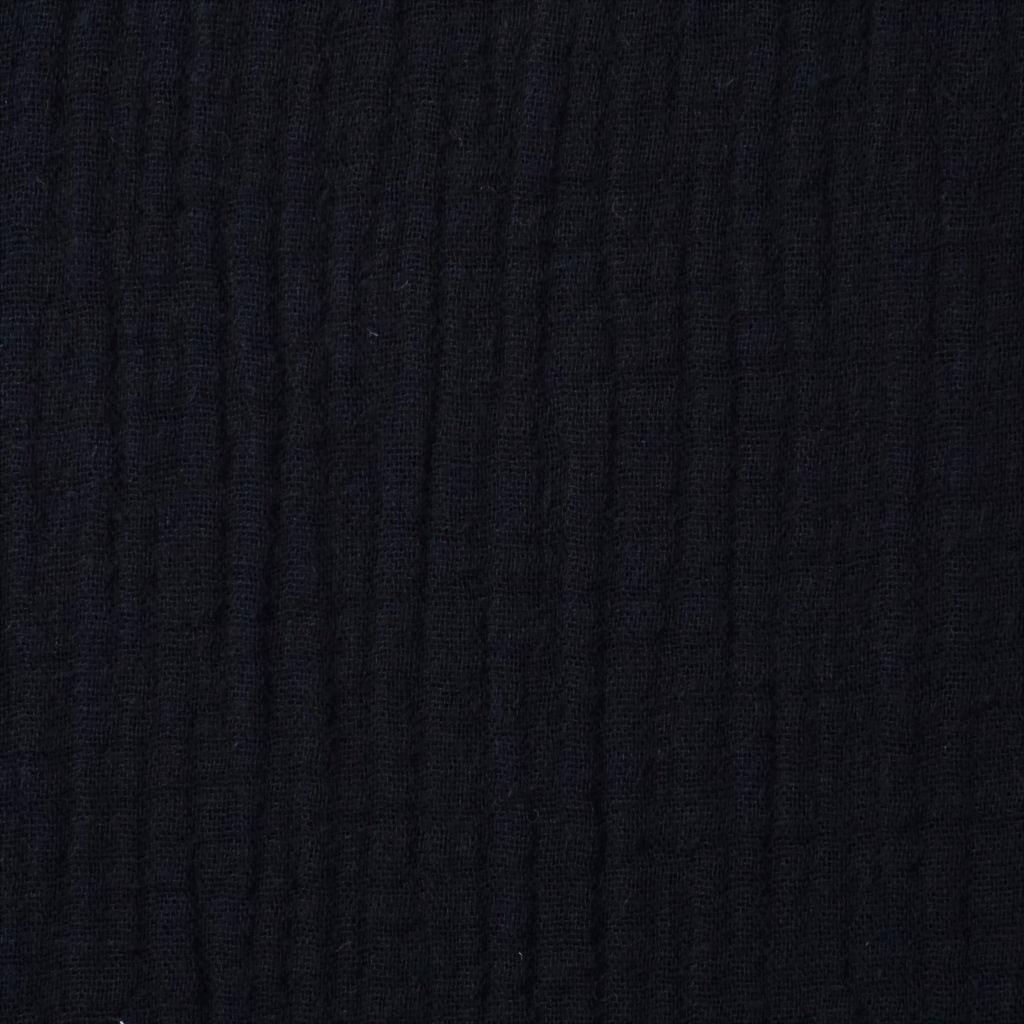 Musselin Double Gauze uni schwarz